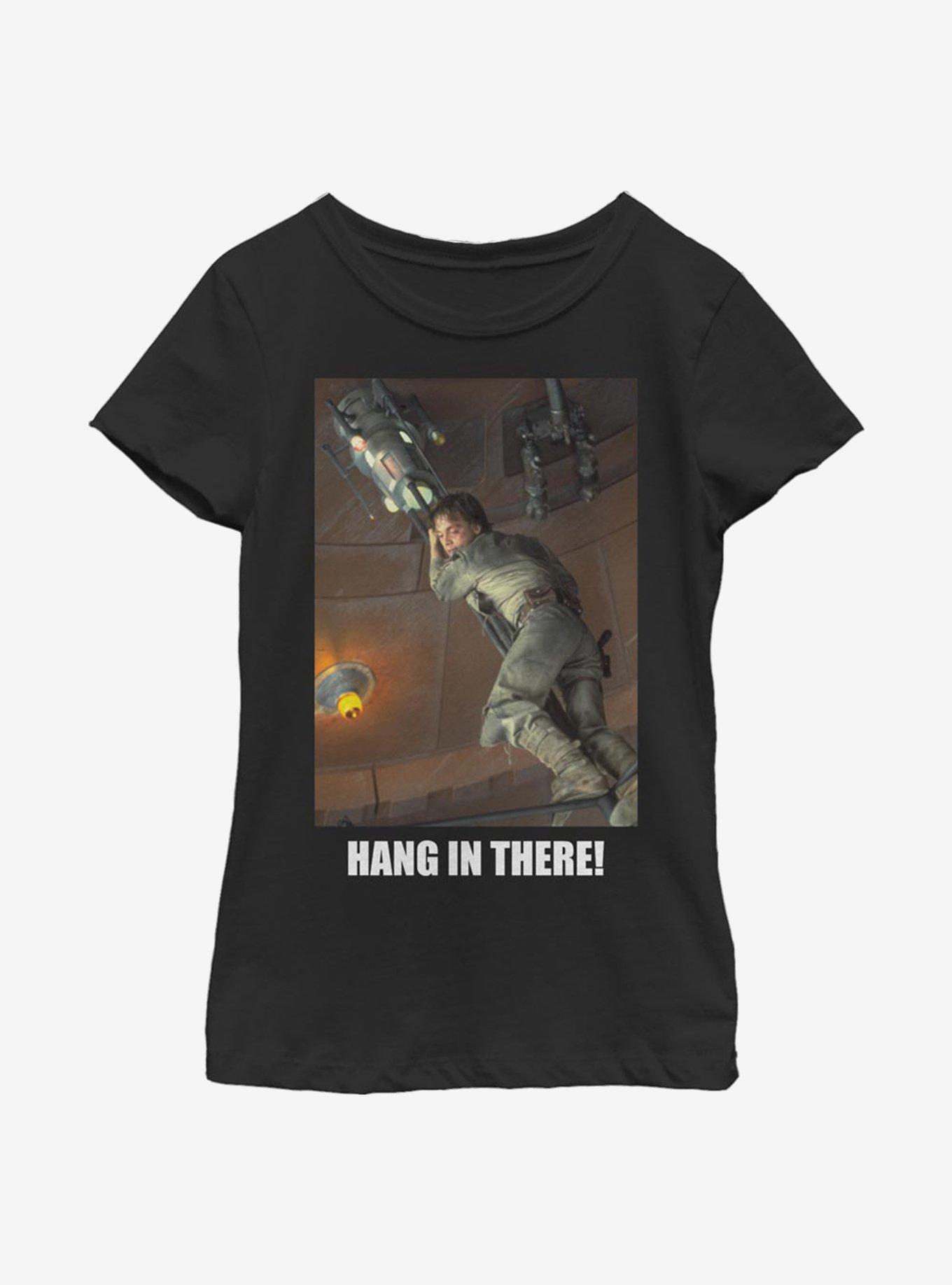 Star Wars Hang In There! Youth Girl T-Shirt, BLACK, hi-res