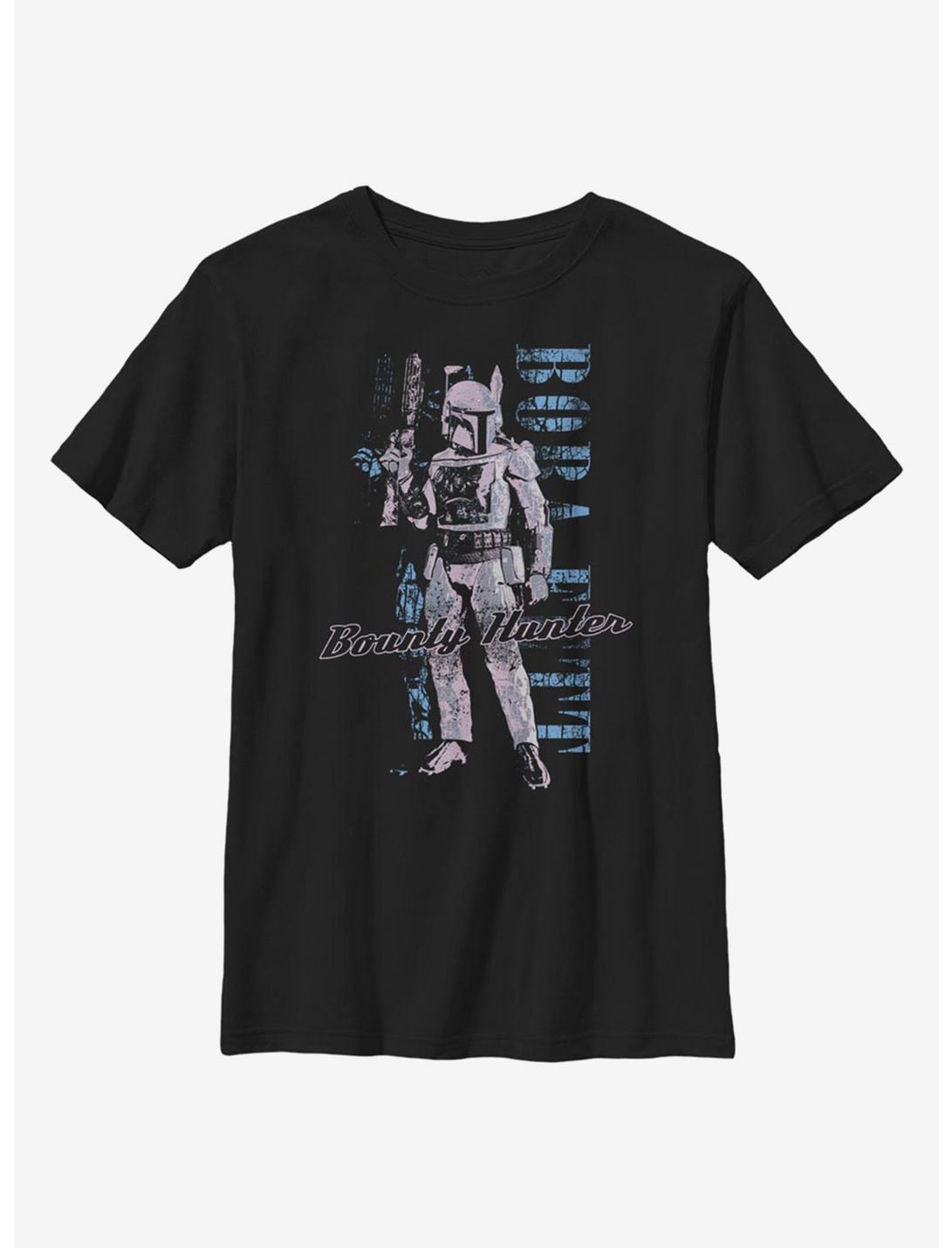 Star Wars Distressed Boba Youth T-Shirt, BLACK, hi-res