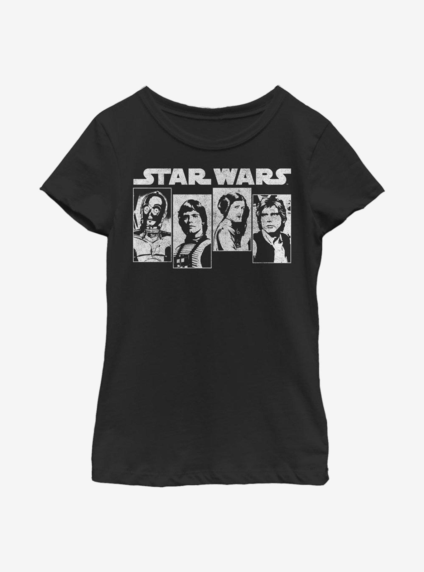 Star Wars Squad Falcon Youth Girls T-Shirt, BLACK, hi-res