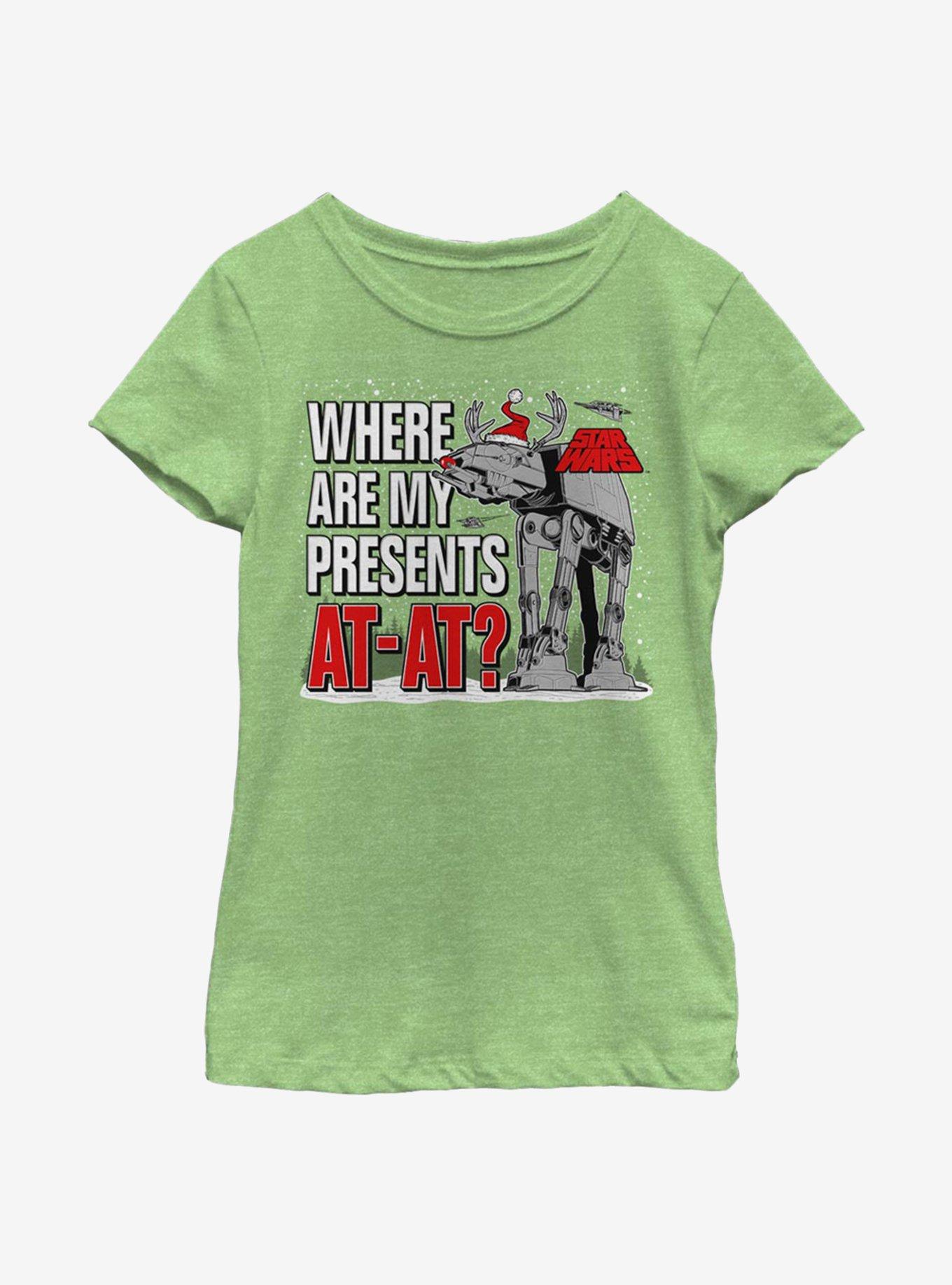 Star Wars Presents At-At? Youth Girls T-Shirt, GRN APPLE, hi-res