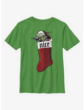 Star Wars Christmas Stocking Yoda Youth T-Shirt, , hi-res