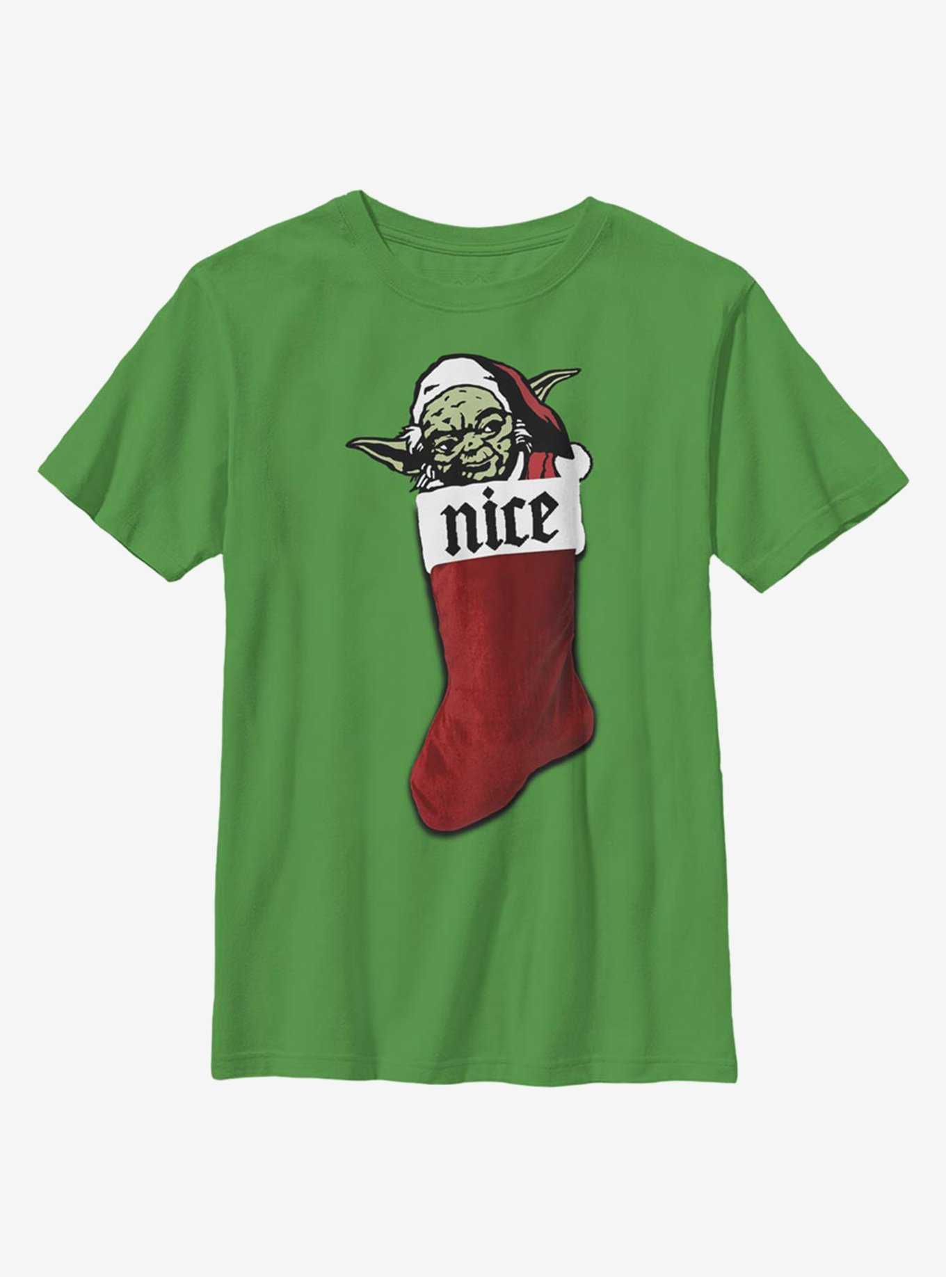 Star Wars Christmas Stocking Yoda Youth T-Shirt, , hi-res