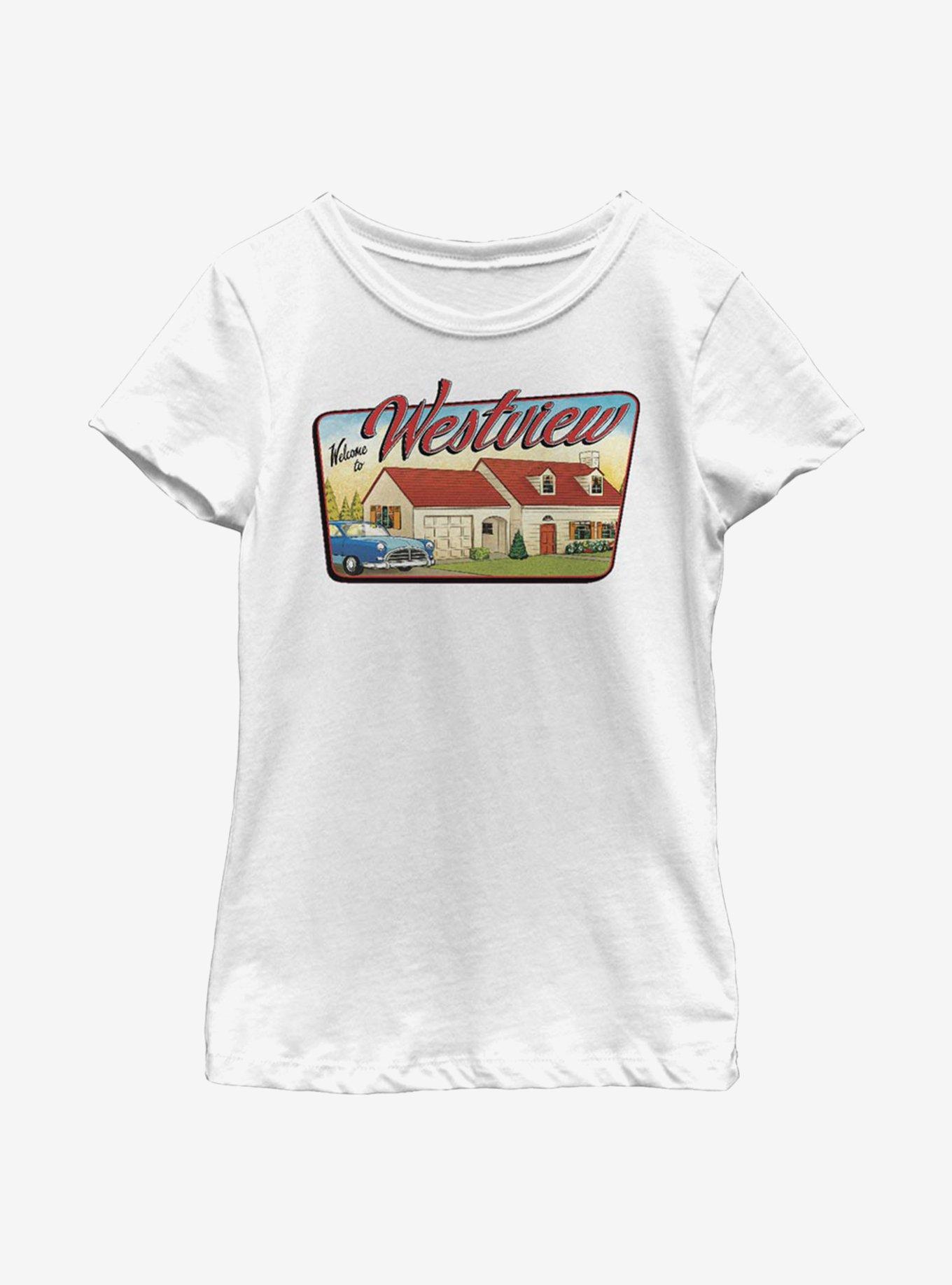 Marvel WandaVision Westview Welcome Youth Girls T-Shirt, WHITE, hi-res