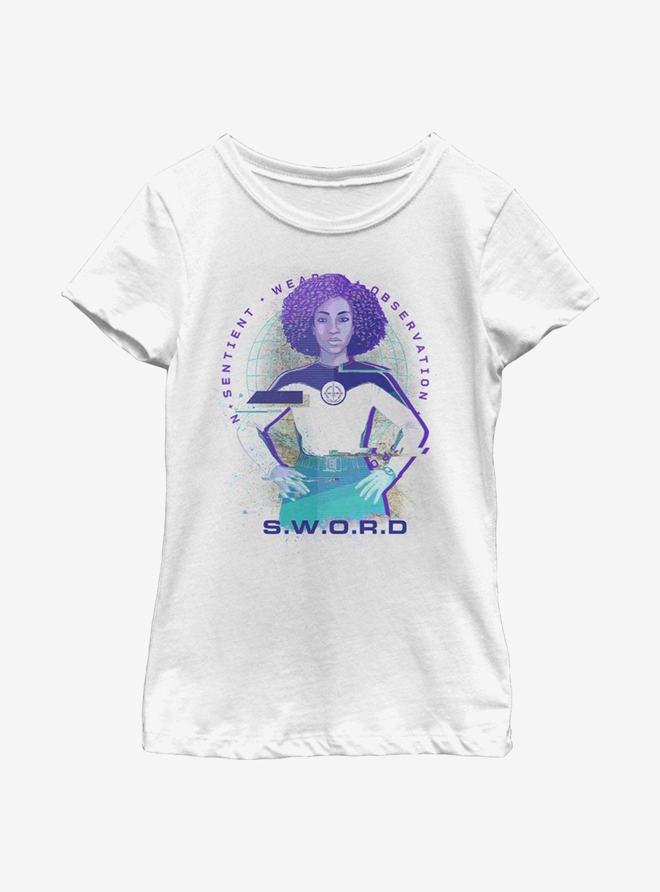 Marvel WandaVision S.W.O.R.D Glitch Youth Girls T-Shirt, WHITE, hi-res