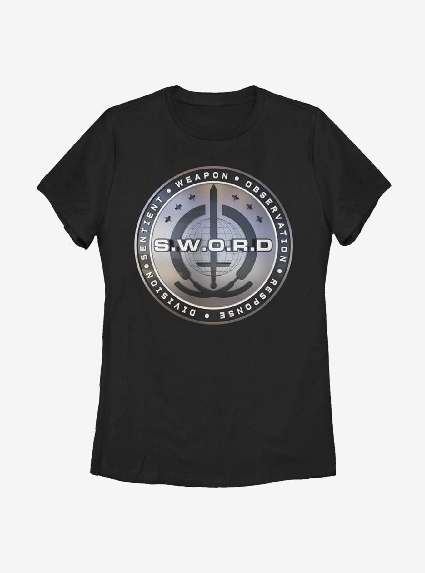 Marvel WandaVision 3D S.W.O.R.D Logo Womens T-Shirt, BLACK, hi-res