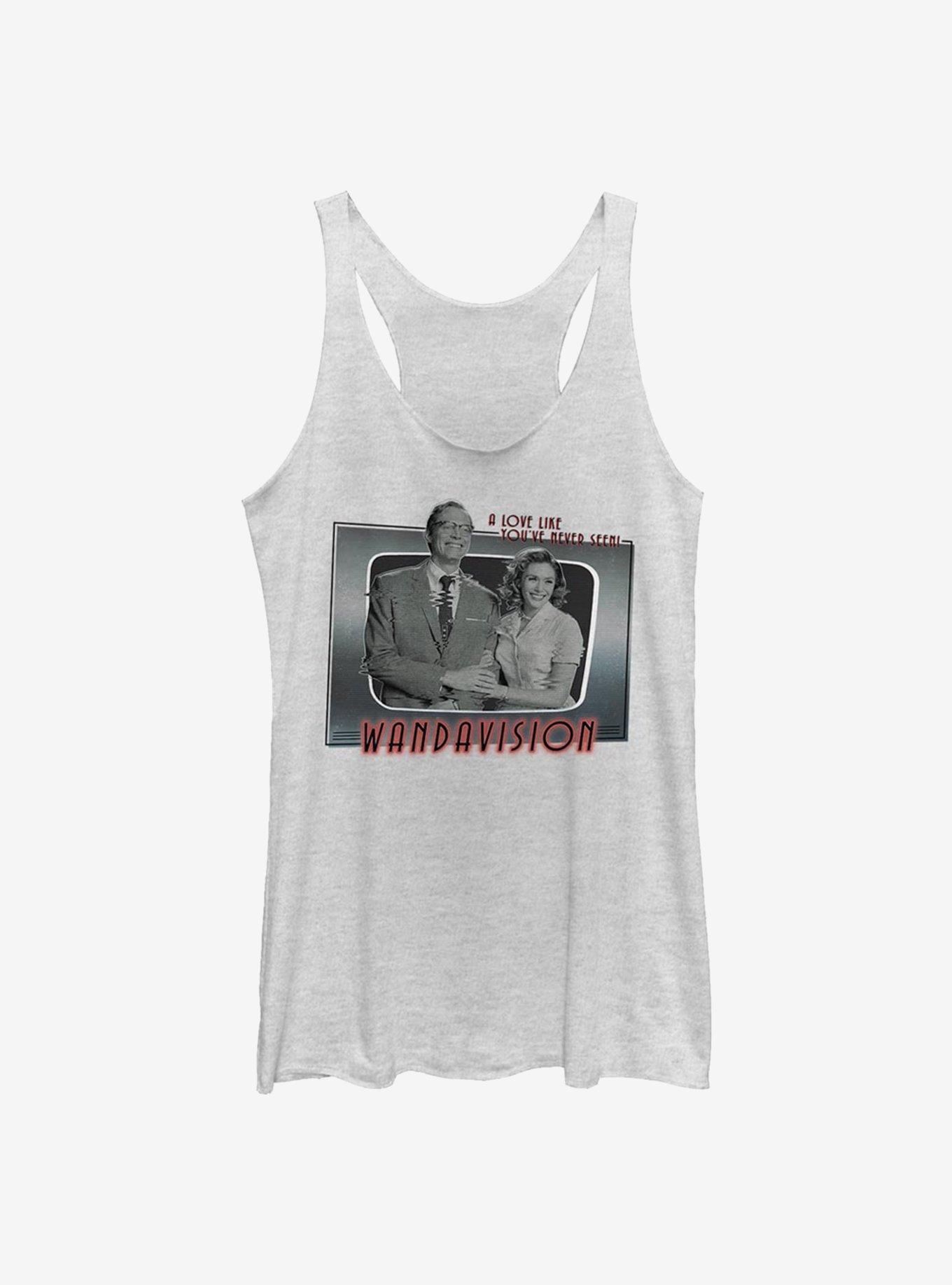 Marvel WandaVision Romantic Couple Womens Tank Top, WHITE HTR, hi-res view 1