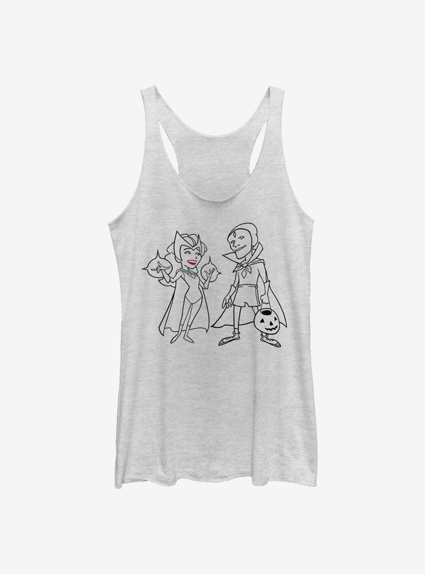 Marvel WandaVision Simple Ink Womens Tank Top, WHITE HTR, hi-res