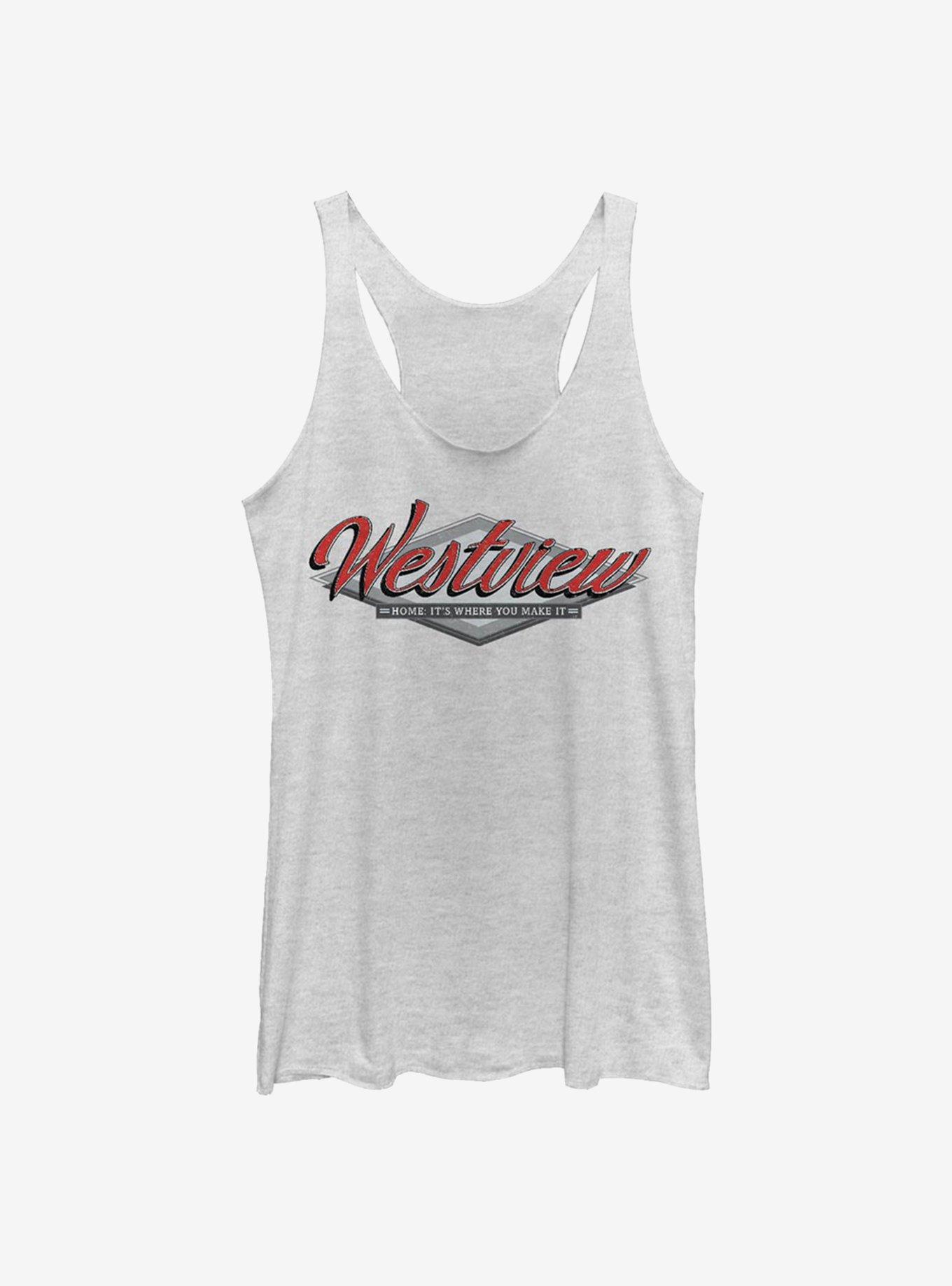 Marvel WandaVision Westview Grey Womens Tank Top, WHITE HTR, hi-res