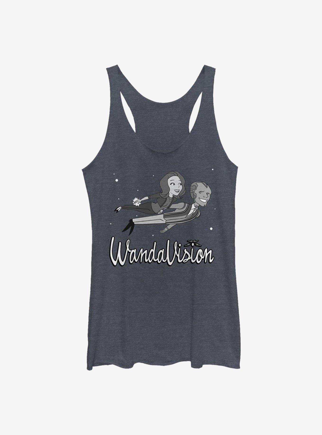 Marvel WandaVision Flying Stars Womens Tank Top, NAVY HTR, hi-res