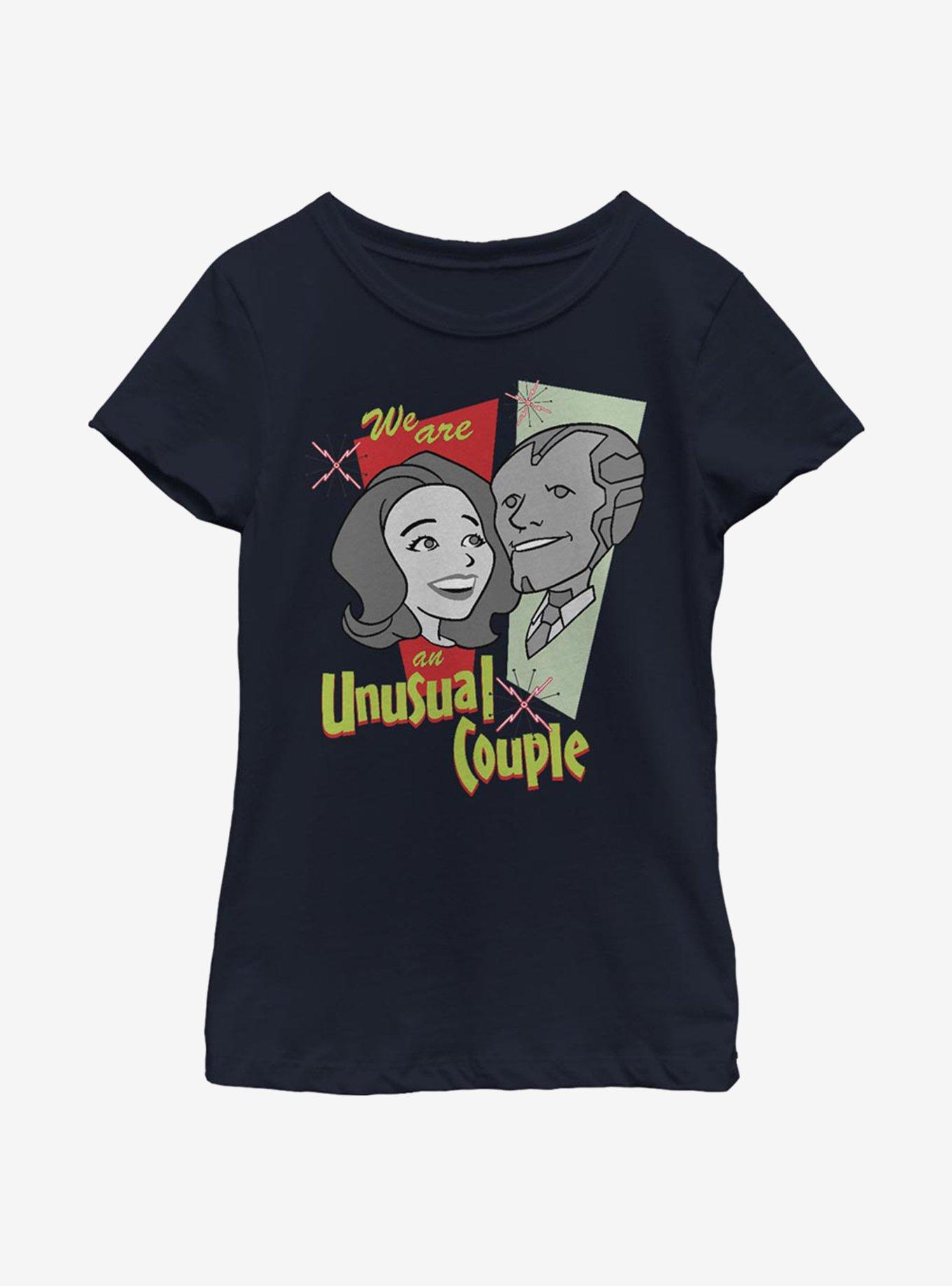Marvel WandaVision Paired Couple Youth Girls T-Shirt, NAVY, hi-res