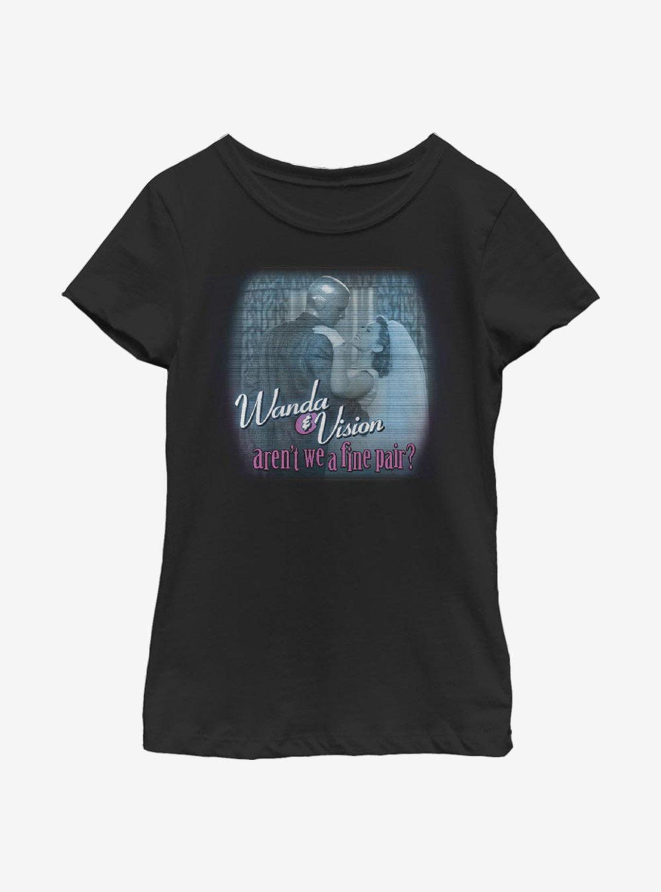 Marvel WandaVision Tele Couple Youth Girls T-Shirt, BLACK, hi-res