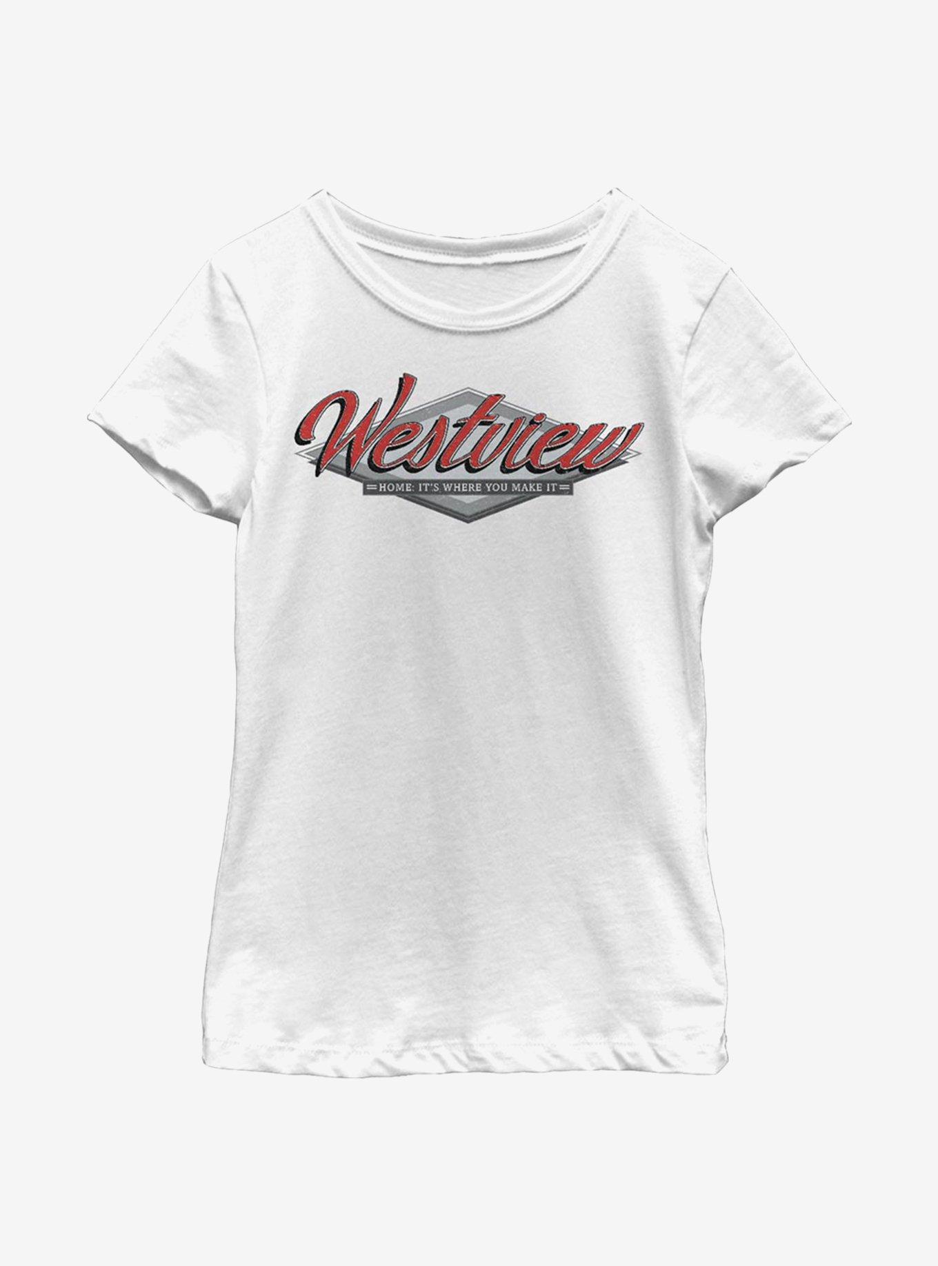 Marvel WandaVision Westview Grey Youth Girls T-Shirt, WHITE, hi-res