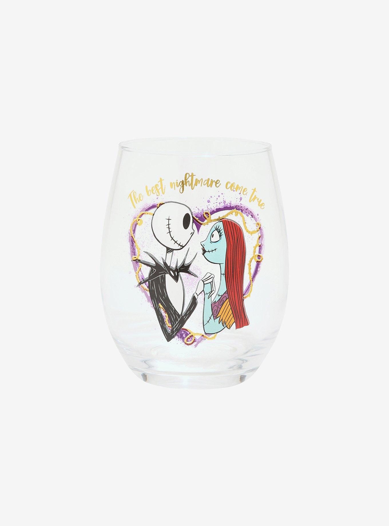 Disney The Nightmare Before Christmas The Best Nightmare Come True Wine Glass - BoxLunch Exclusive, , hi-res