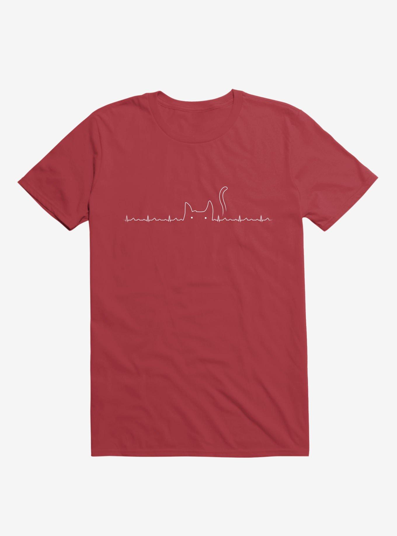 There Is A Cat In My Heart Red T-Shirt, RED, hi-res