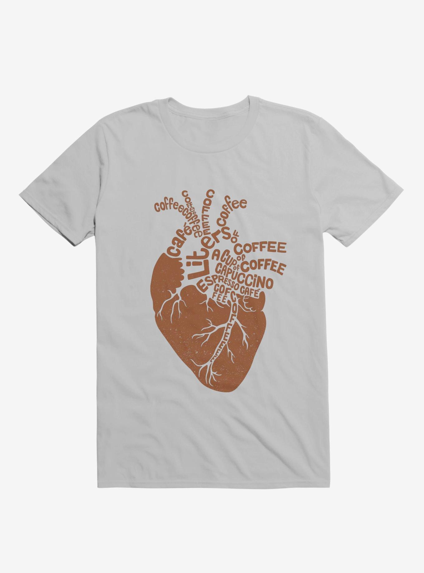 Coffee Lover Heart T-Shirt, ICE GREY, hi-res