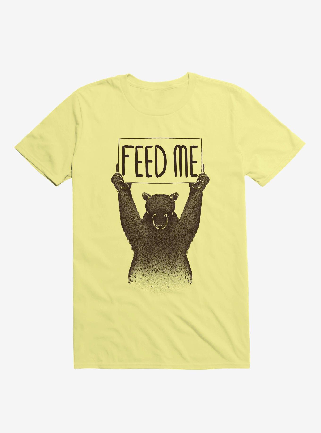 Feed Me Bear T-Shirt, CORN SILK, hi-res