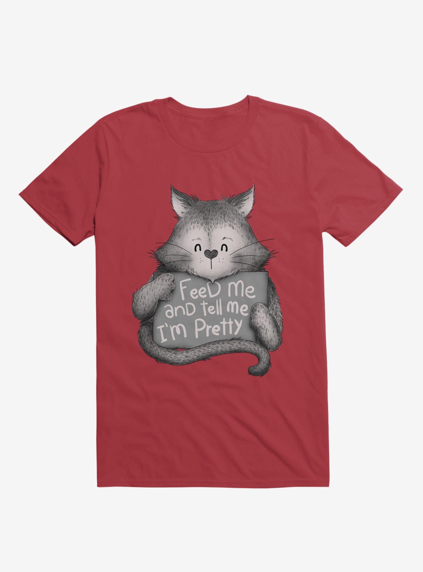 Feed Me And Tell Me I'm Pretty Cat T-Shirt, , hi-res