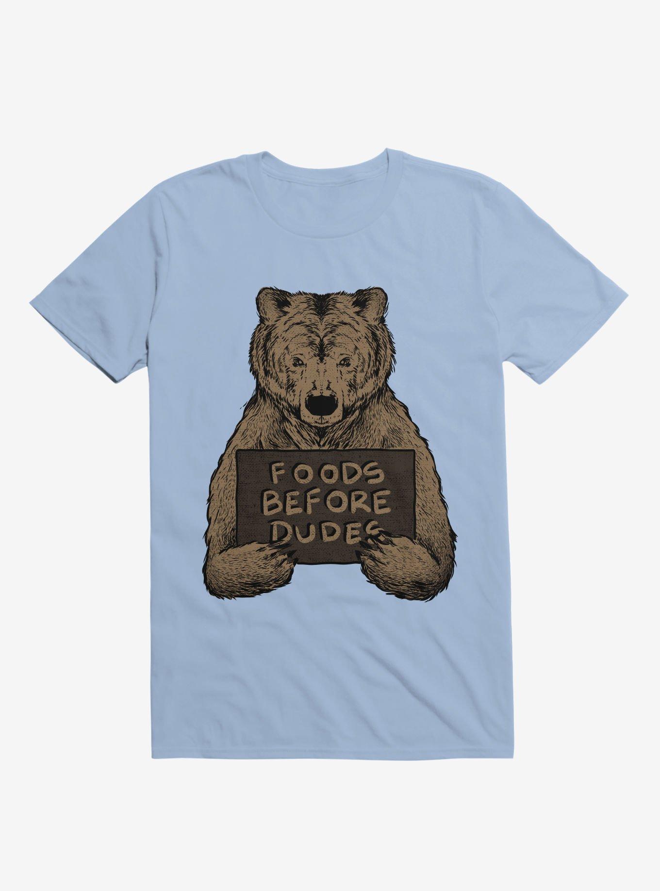 Foods Before Dudes T-Shirt, LIGHT BLUE, hi-res