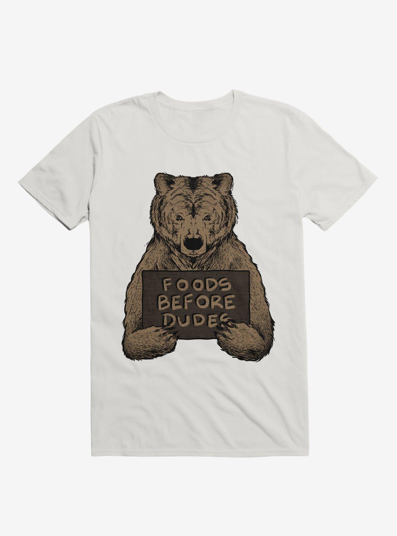 Foods Before Dudes T-Shirt, WHITE, hi-res