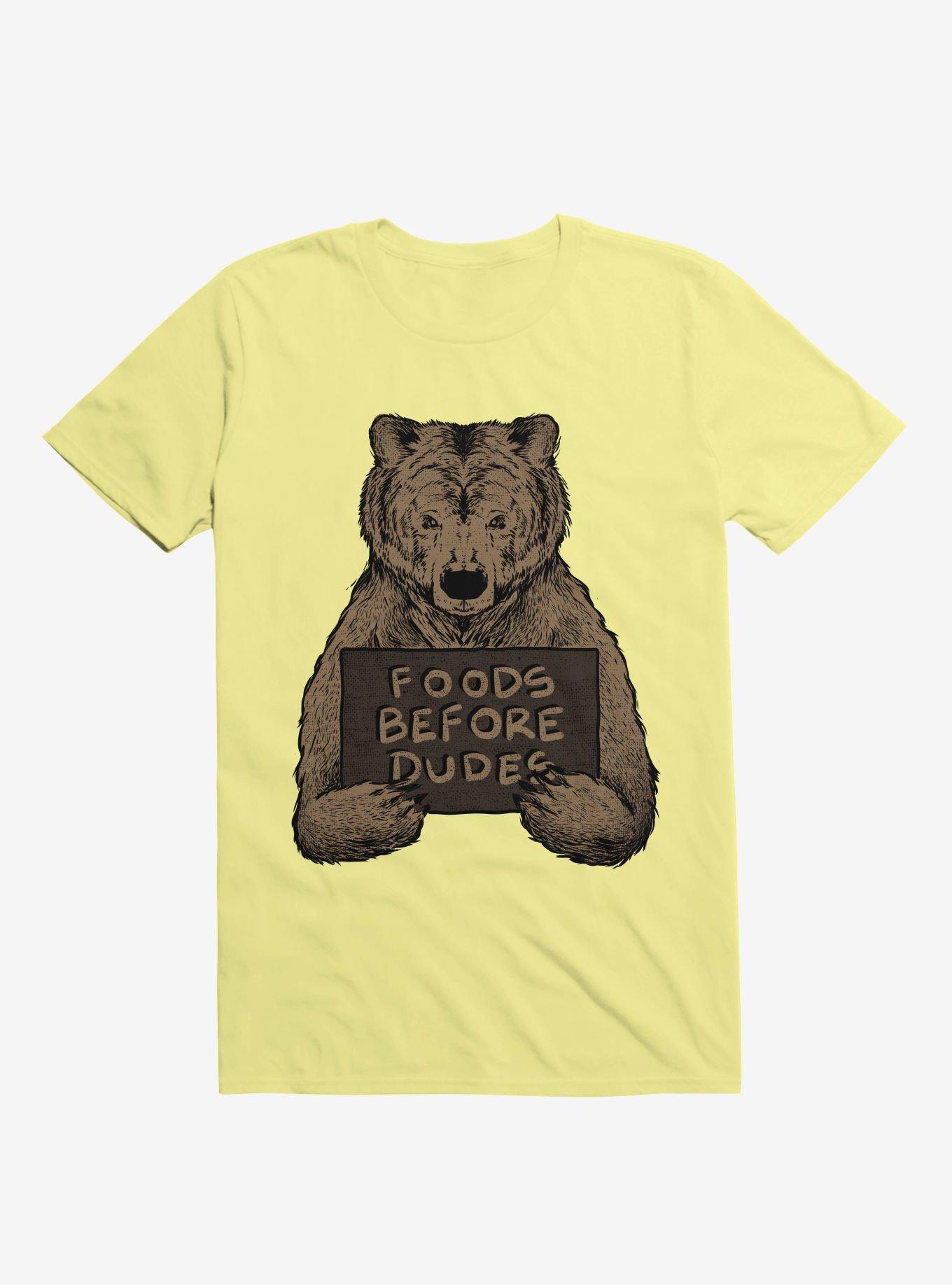 Foods Before Dudes T-Shirt, CORN SILK, hi-res