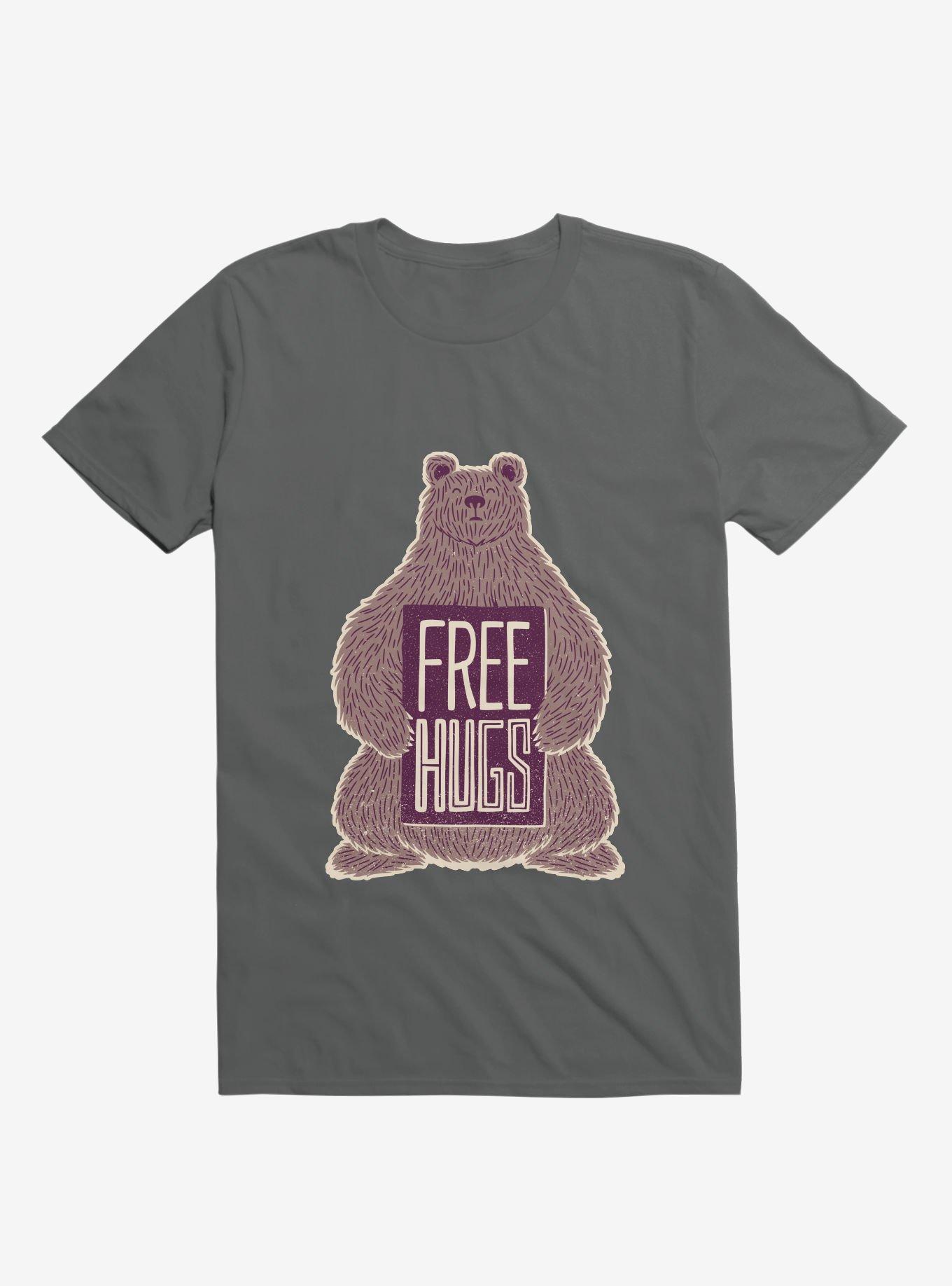 Free Hugs Bear T-Shirt, CHARCOAL, hi-res