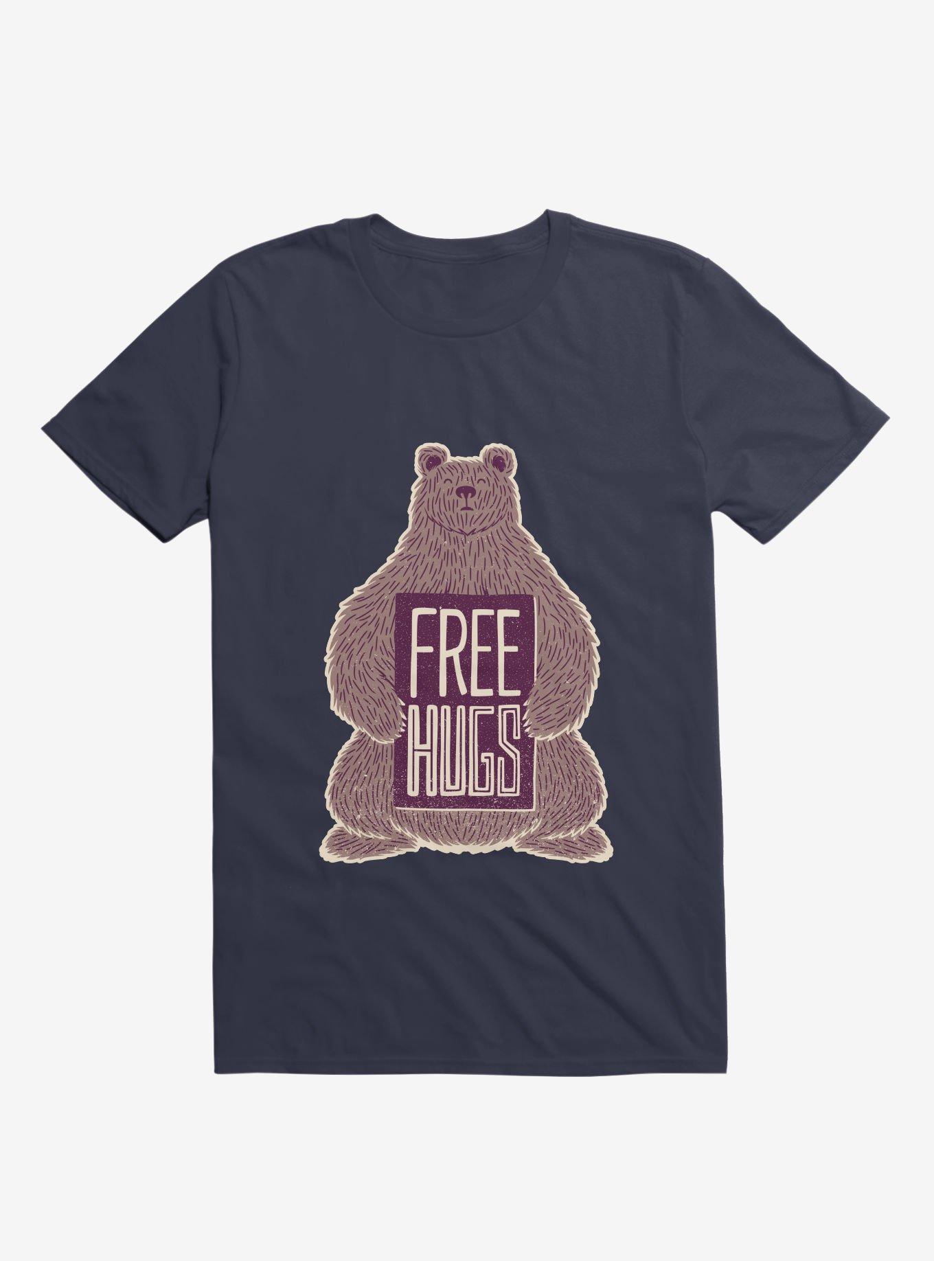 Free Hugs Bear T-Shirt, NAVY, hi-res