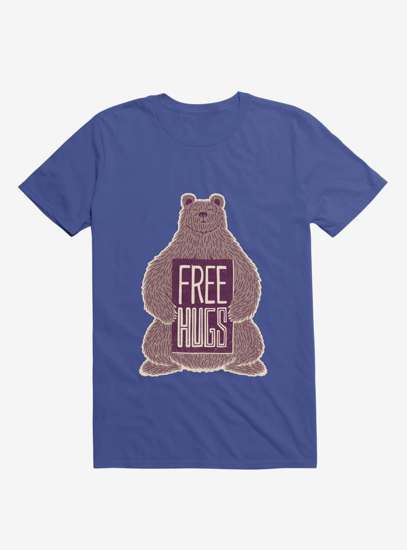 Free Hugs Bear T-Shirt, ROYAL, hi-res