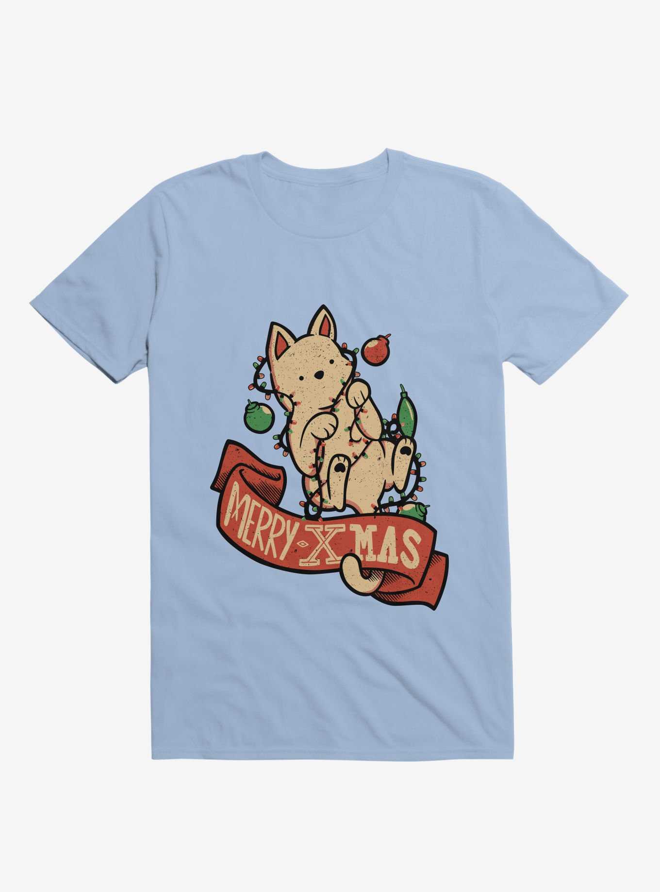 Merry Xmas Cat T-Shirt, , hi-res