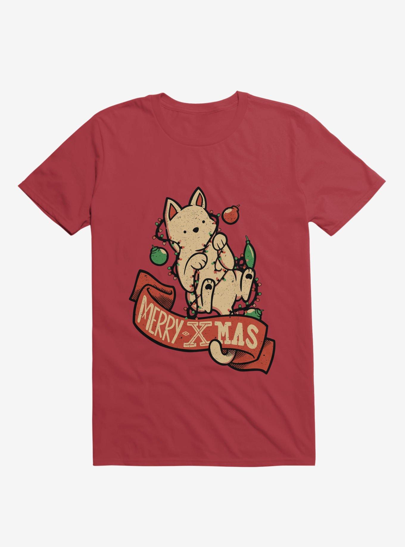 Merry Xmas Cat T-Shirt, , hi-res