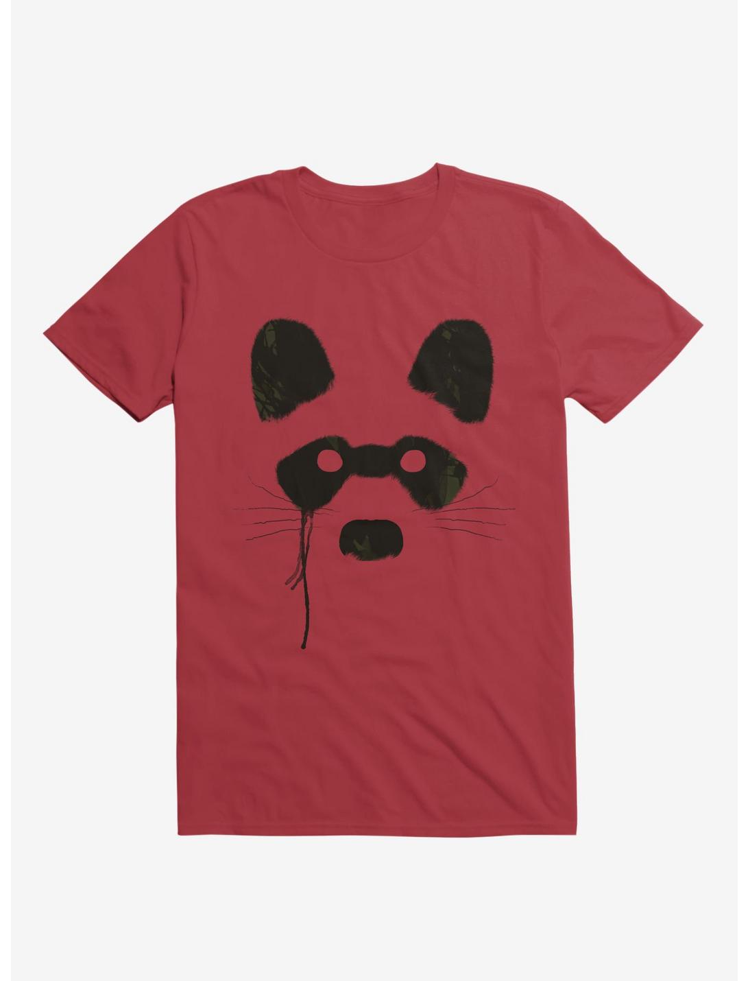Racoon T-Shirt, RED, hi-res