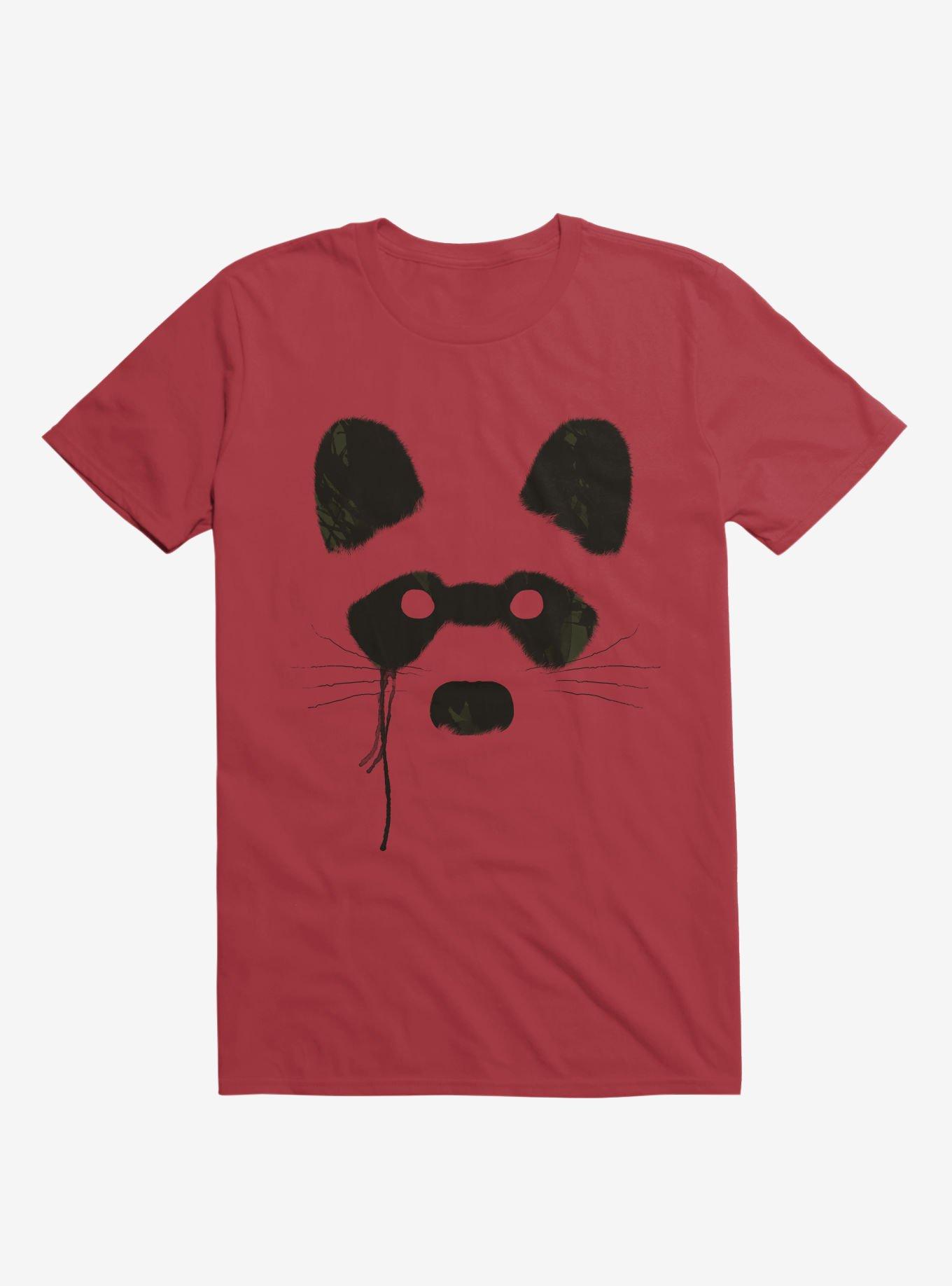Racoon T-Shirt, RED, hi-res