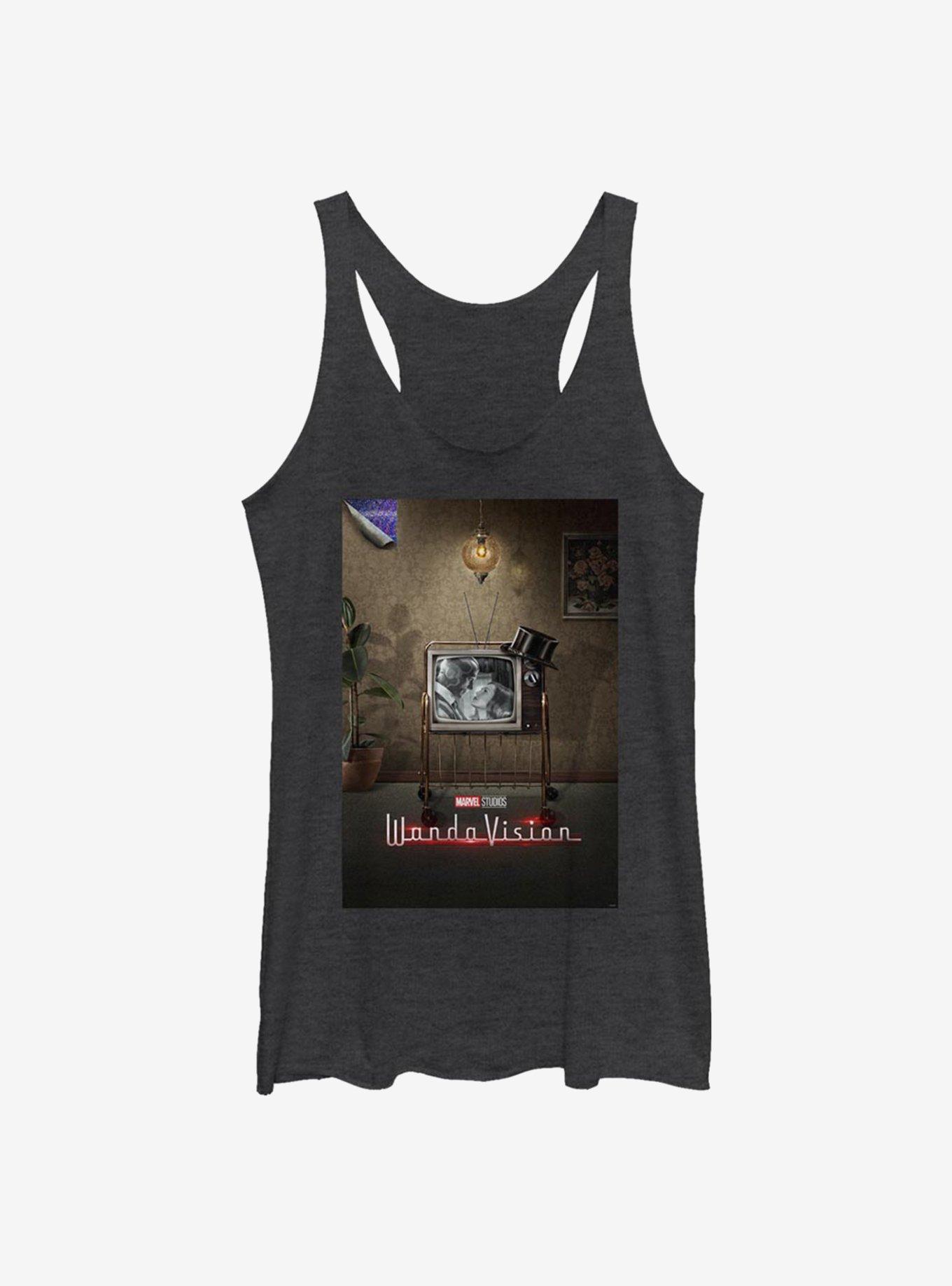 Marvel WandaVision Poster 60s Womens Tank Top, BLK HTR, hi-res
