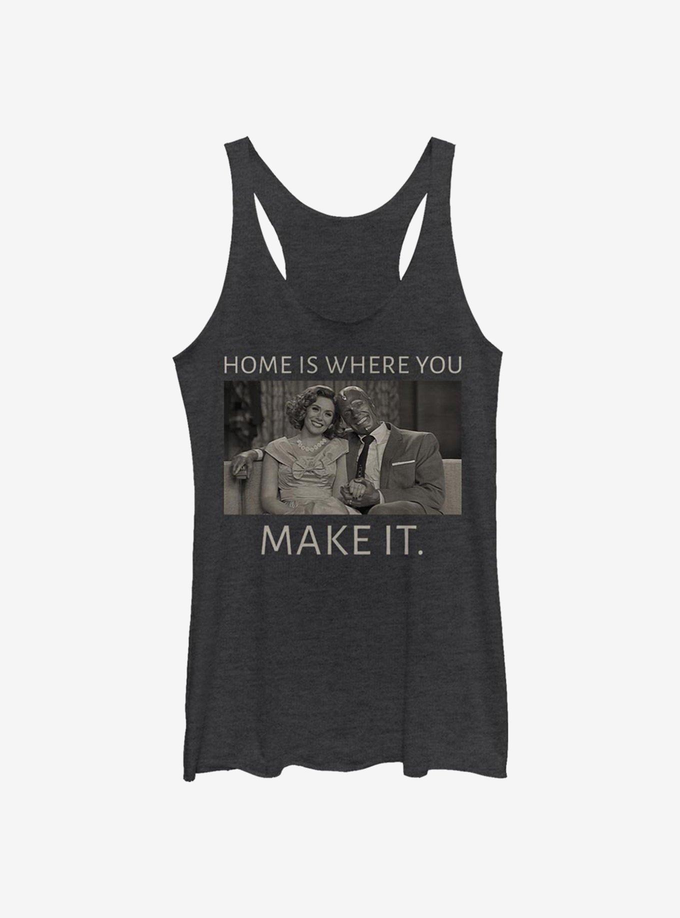 Marvel WandaVision Home Couple Womens Tank Top, BLK HTR, hi-res