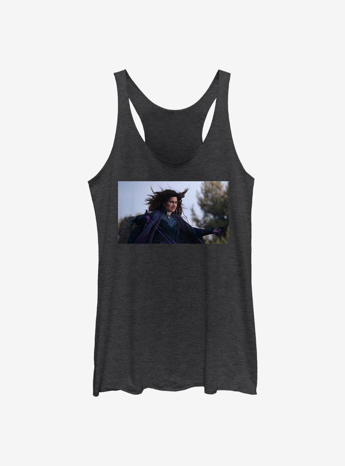 Marvel WandaVision Purple Power Womens Tank Top, BLK HTR, hi-res