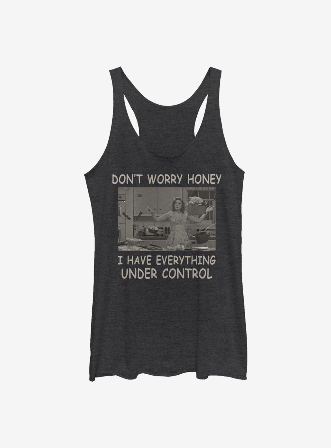 Marvel WandaVision Under Control Womens Tank Top, BLK HTR, hi-res