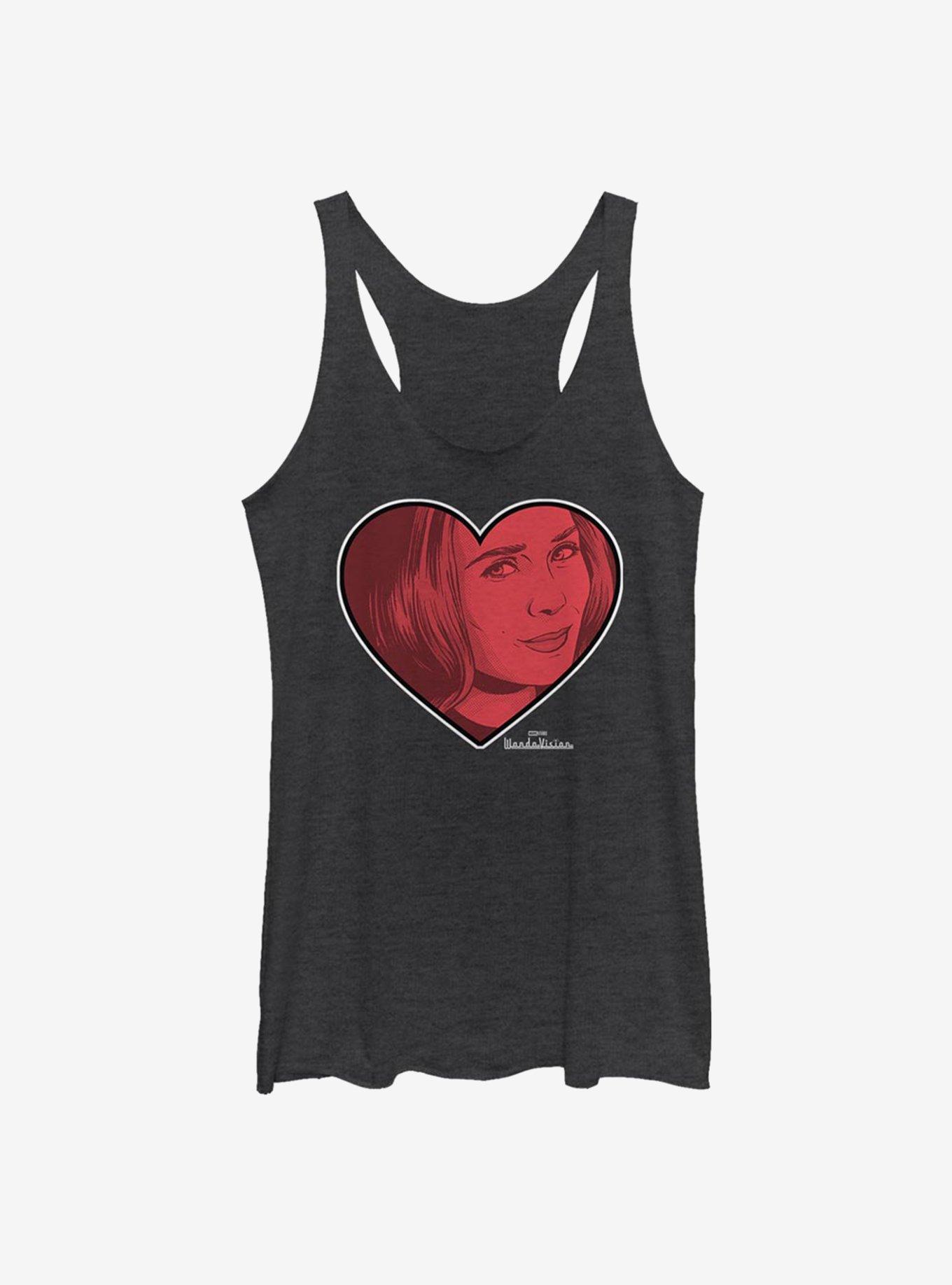 Marvel WandaVision Wanda Love Womens Tank Top, BLK HTR, hi-res
