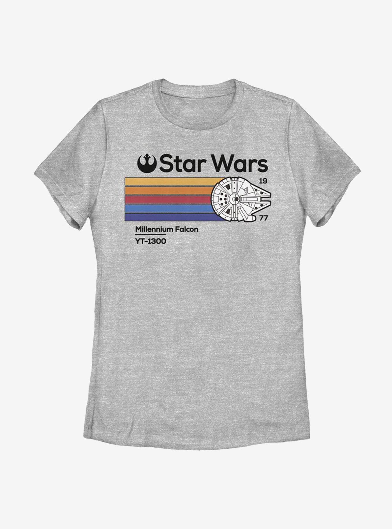 Star Wars Falcon Color Lines Womens T-Shirt, , hi-res