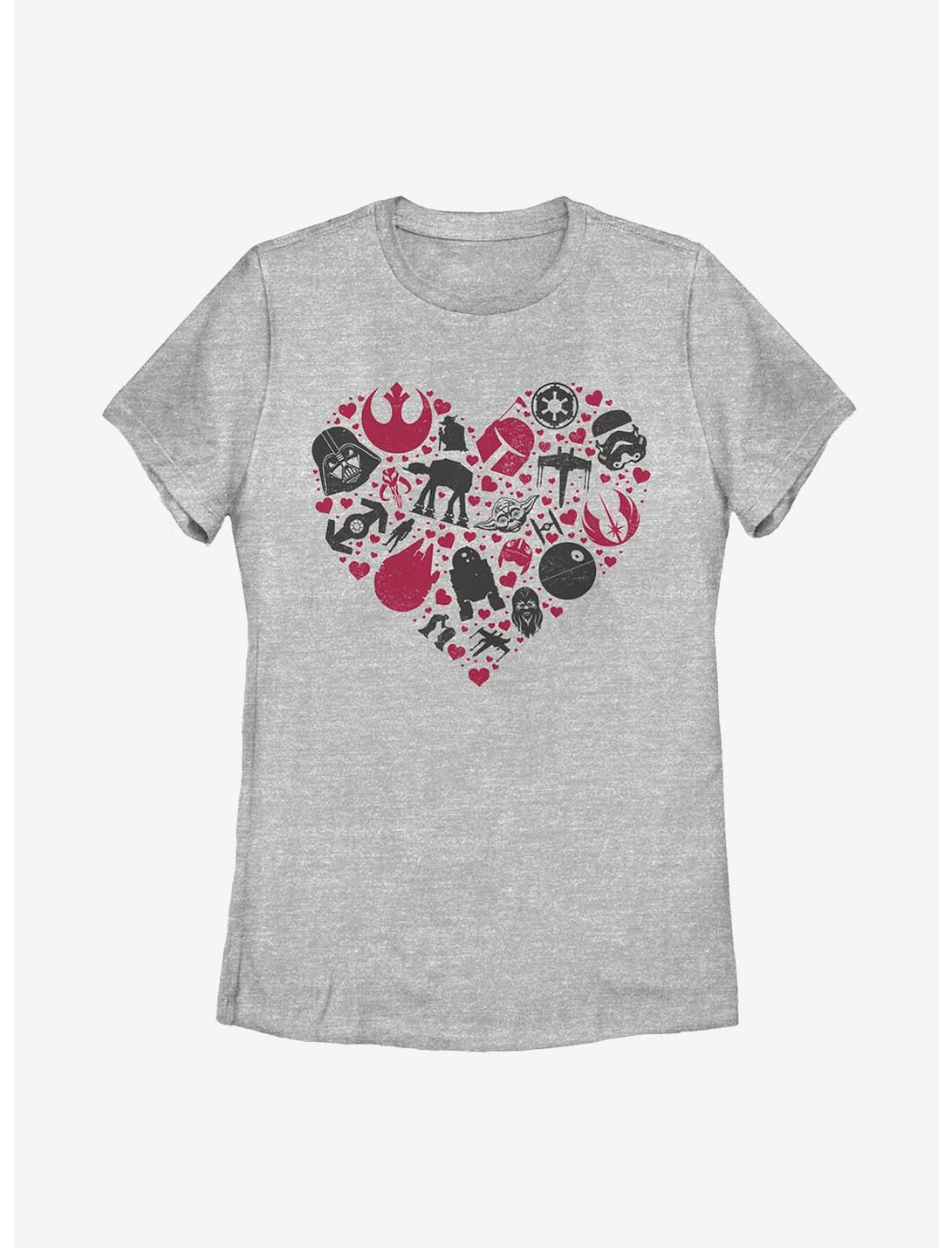 Star Wars Heart Icons Womens T-Shirt, ATH HTR, hi-res