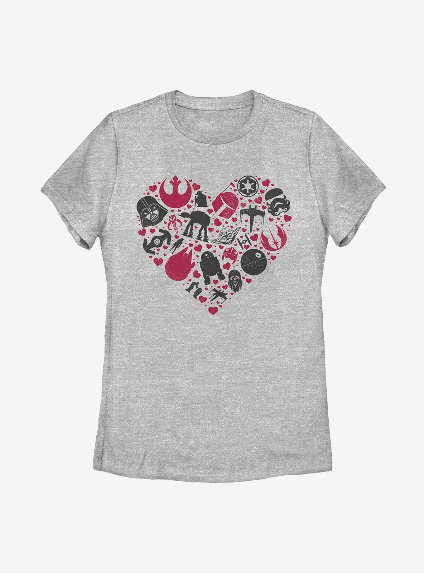 Star Wars Heart Icons Womens T-Shirt, , hi-res