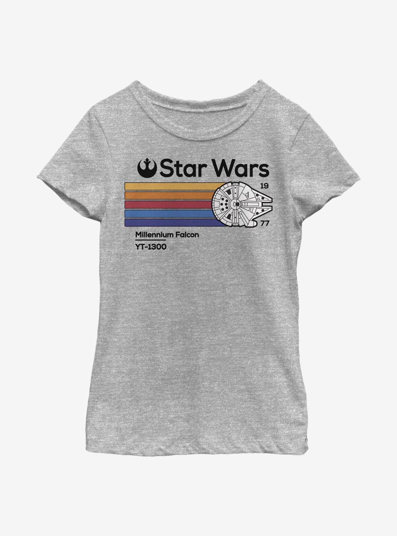Star Wars Falcon Color Lines Youth Girls T-Shirt, , hi-res