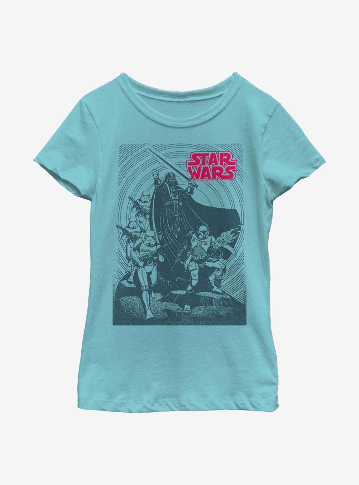 Star Wars Vader On Top Youth Girls T-Shirt, TAHI BLUE, hi-res