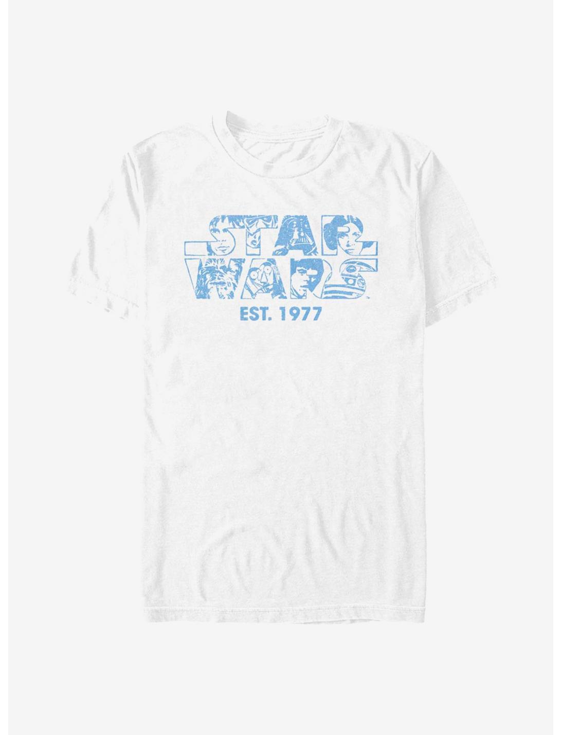 Star Wars Logo Faces T-Shirt, WHITE, hi-res
