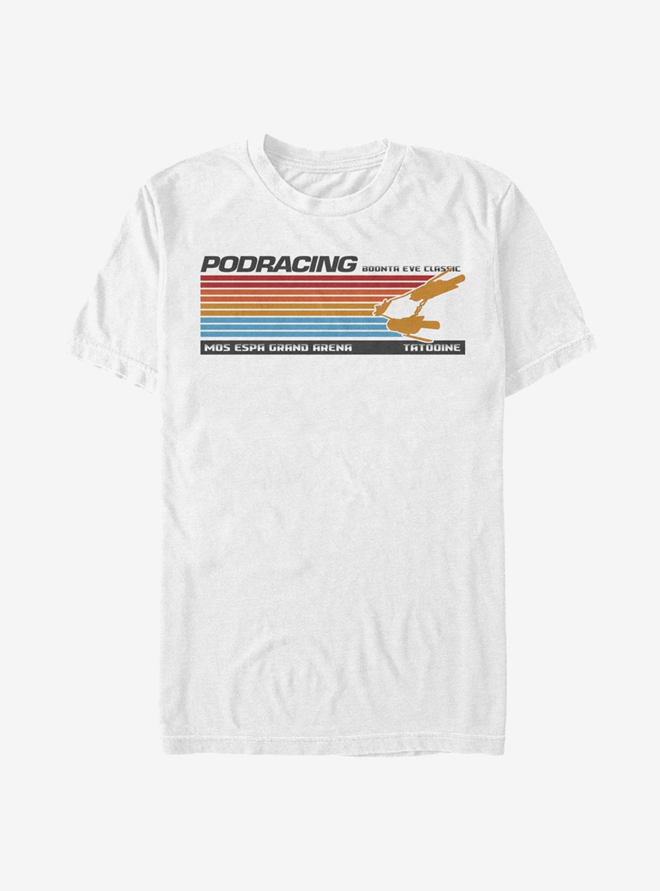 Star Wars Retro Pod Race Lines T-Shirt, WHITE, hi-res