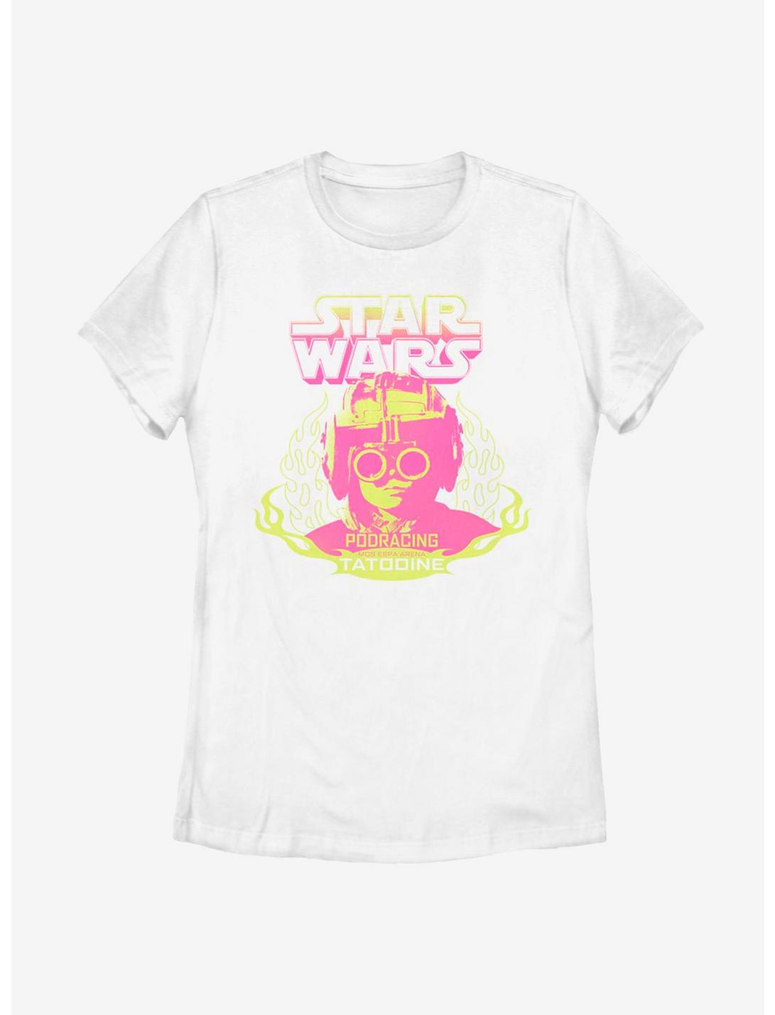 Star Wars Anakin Flames Womens T-Shirt, WHITE, hi-res