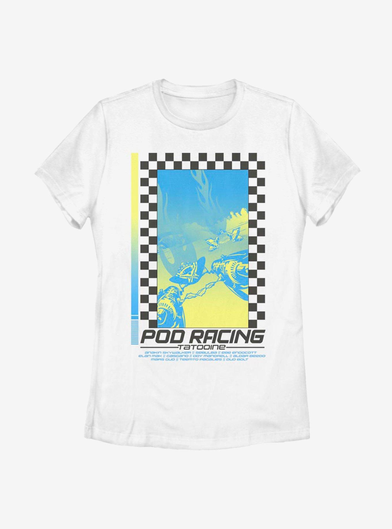 Star Wars Pod Race Poster Womens T-Shirt, WHITE, hi-res