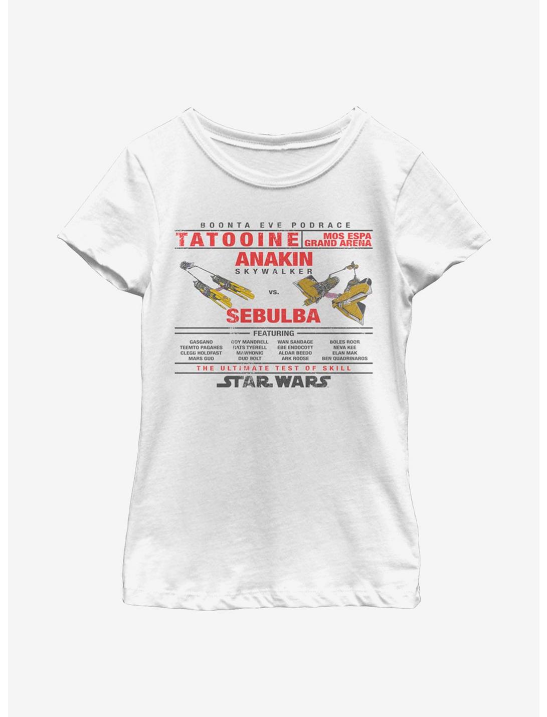 Star Wars Anakin Vs Sebulba Youth Girls T-Shirt, WHITE, hi-res