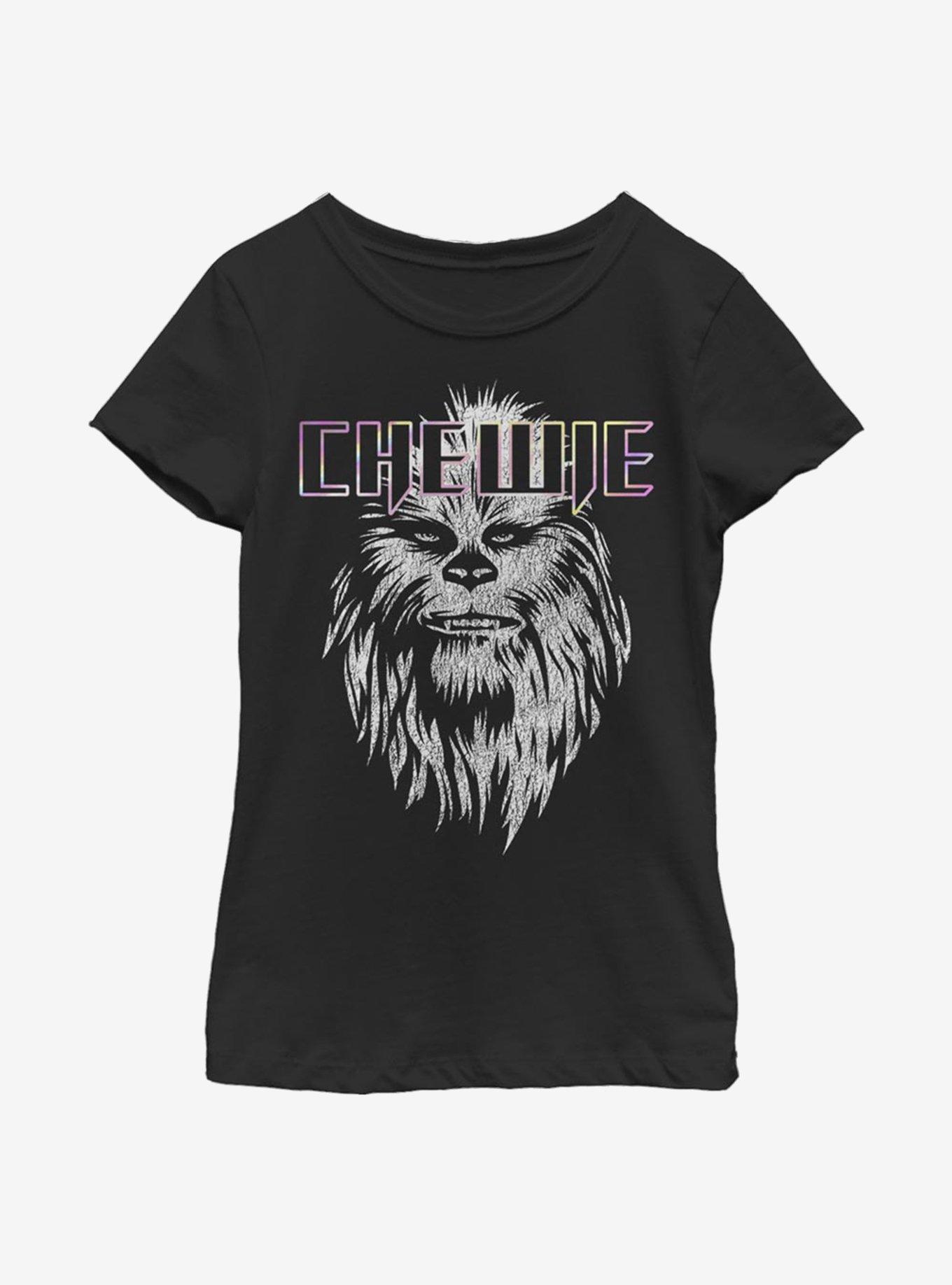 Star Wars Chewie Face Youth Girls T-Shirt, BLACK, hi-res