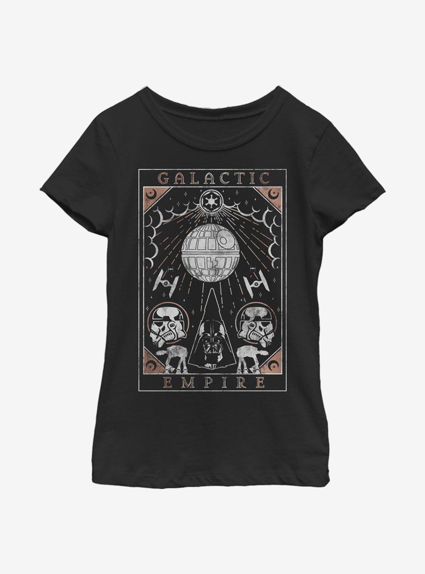 Star Wars Galactic Tarot Youth Girls T-Shirt, BLACK, hi-res