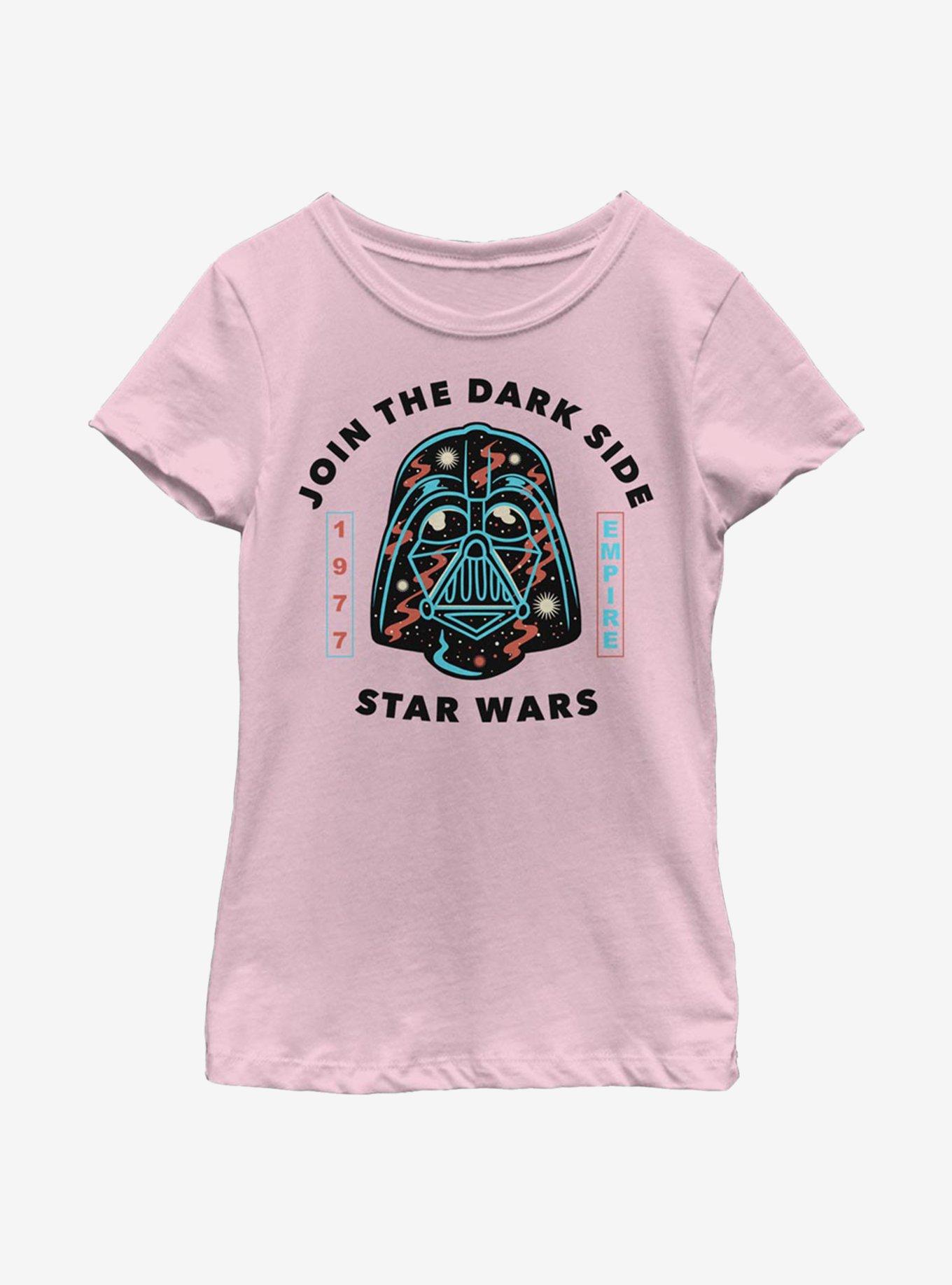 Star Wars Vader Space Face Youth Girls T-Shirt, PINK, hi-res