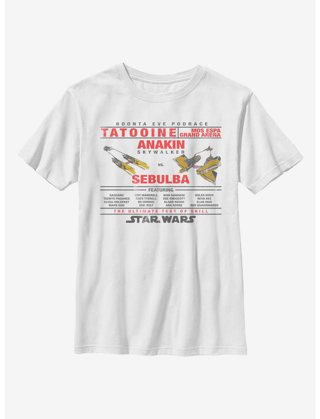 Star Wars Anakin Vs Sebulba Youth T-Shirt, WHITE, hi-res